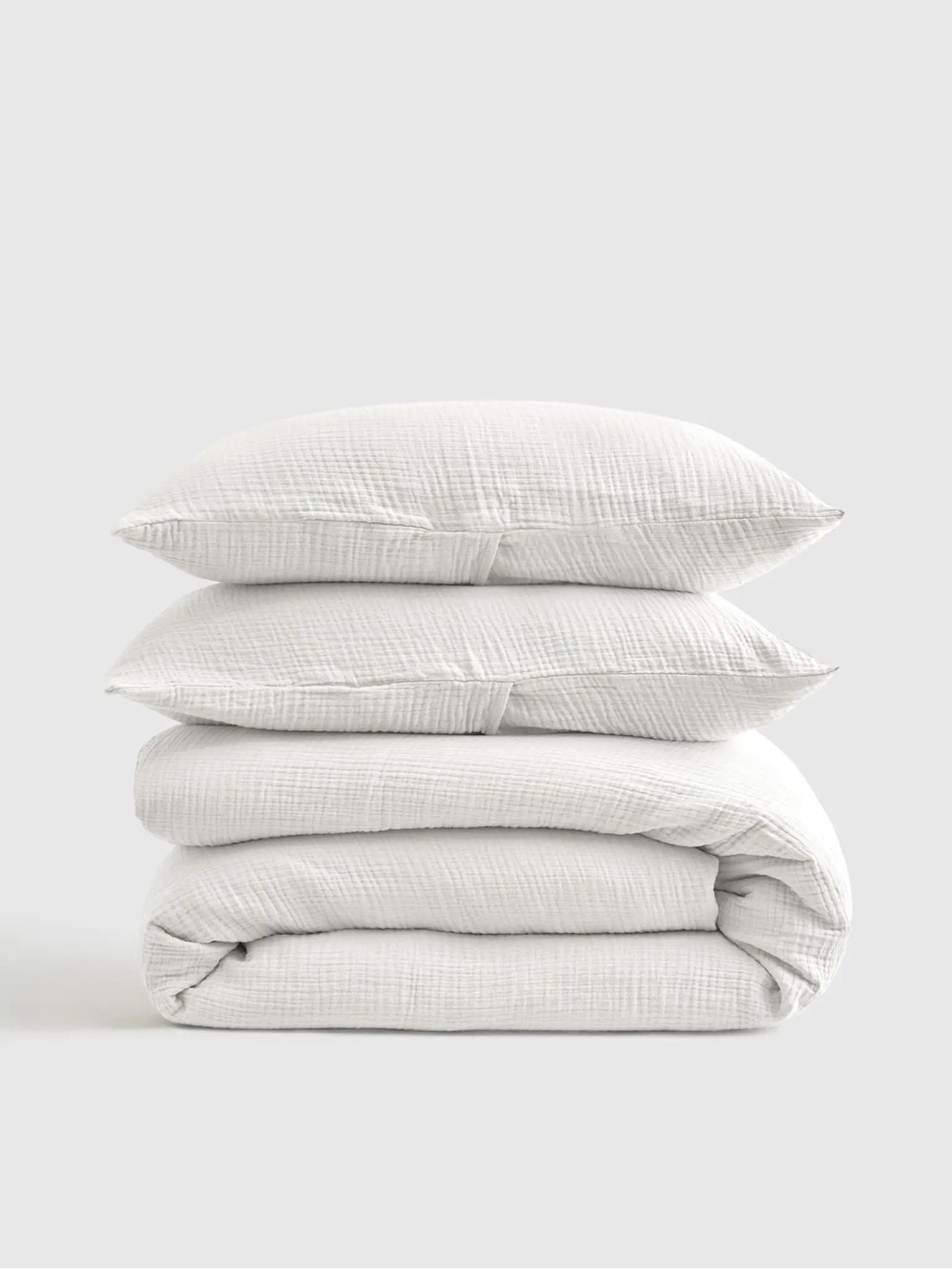 QUINCE Organic Airy Gauze Dream Quilt Set King/Cal King White 8009
